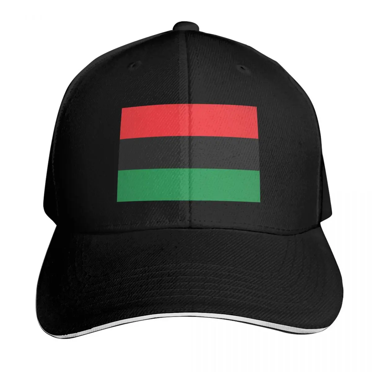 Pan-African Flag Baseball Cap Snapback Flat Bill Strapback Dad Hat Six Panel Structured Crown