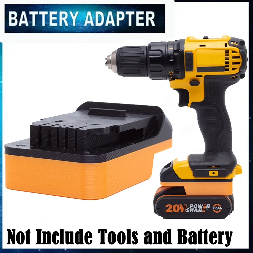 

Battery Converter Adapter for Worx 4PIN 18V Lithium Battery to for DeWalt 18V Power Tool Accessories(Only Adapter）