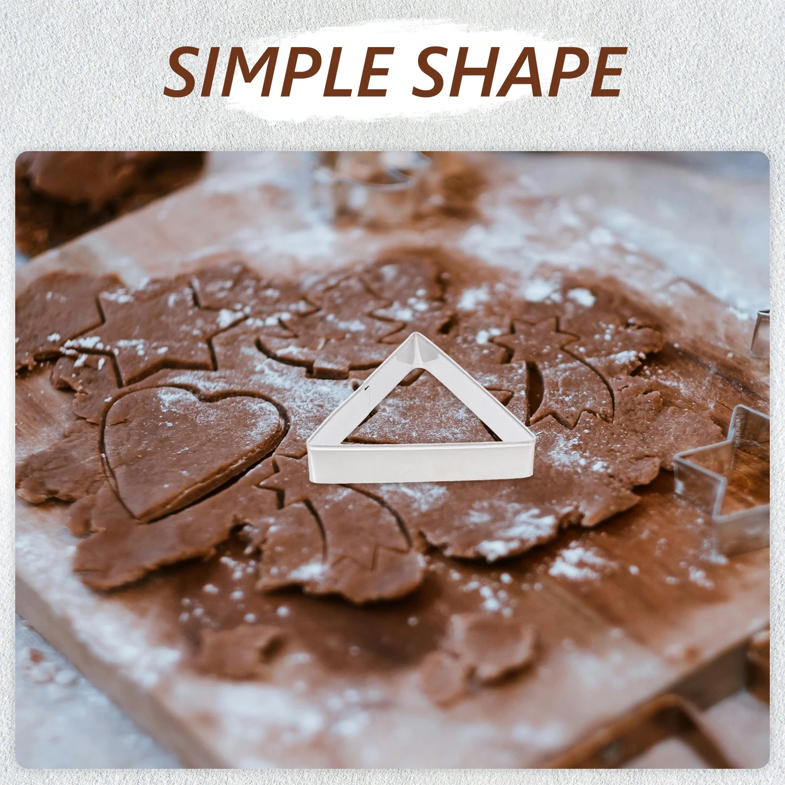 

10Pcs Triangle Cookie Cutter Stainless Steel DIY Biscuit Mold Kitchen Baking Tool Easy Use Clean DIY Cookie Mould