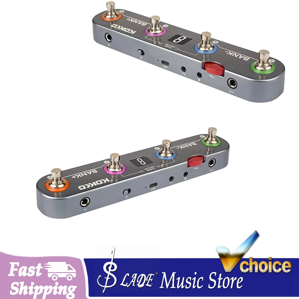 KOKKO KE1 Guitar Multi-Effects Processor – 36 Presets 6 Modules 20 IR & 8H Battery Reverb/Delay/Mod/Boost for Electric Guitar