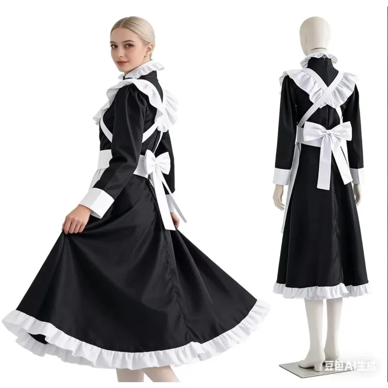 

Women Y2K Lolita Maid Dress Sweet Kawaii Anime Cosplay Costume Bow Tie Harajuku Mini Dress for Teen Girls Halloween Party Outfit