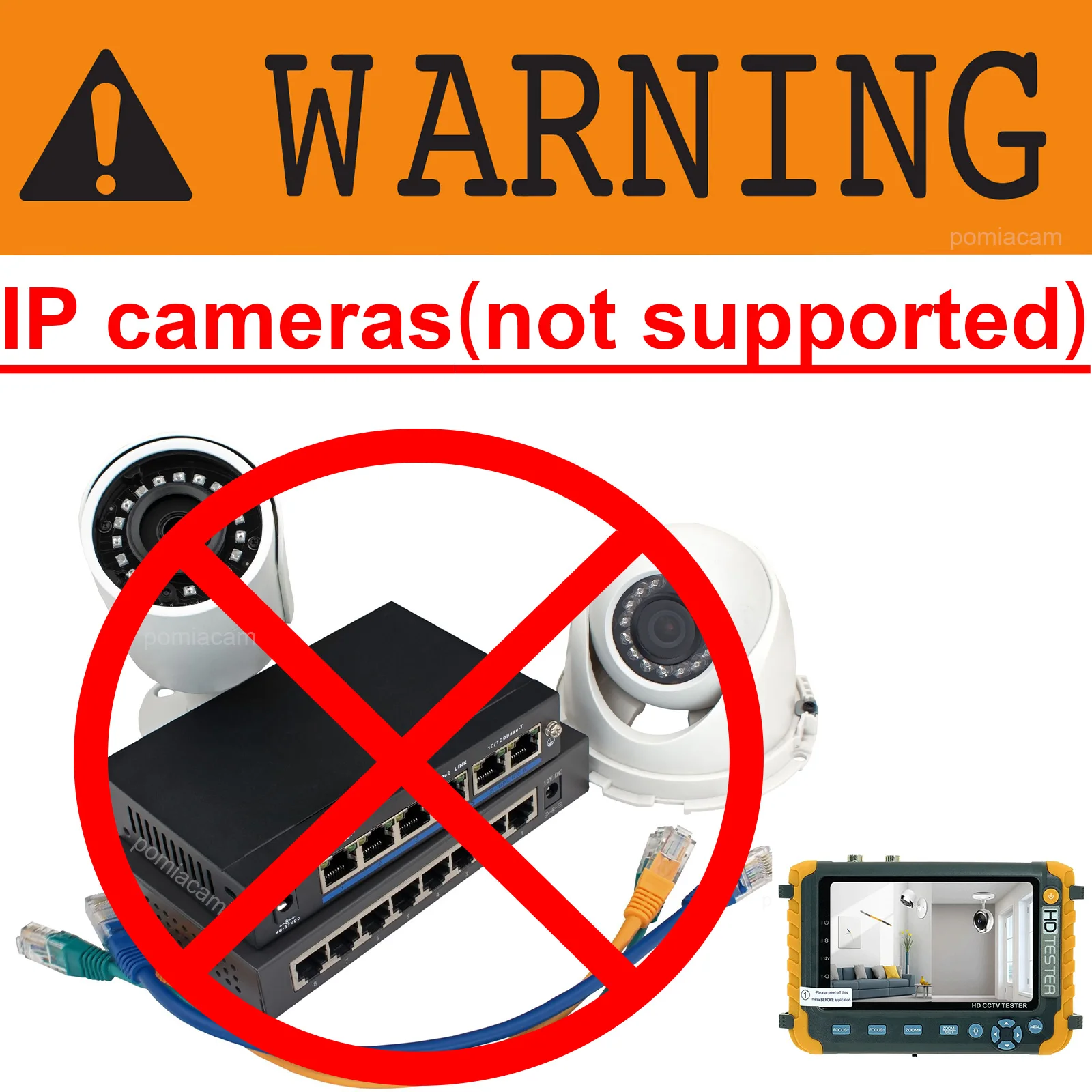 IV8W CCTV monitor 5MP AHD CVBS TVI 4MP CVI Camera tester all in one support PTZ RS485 UTP cable test