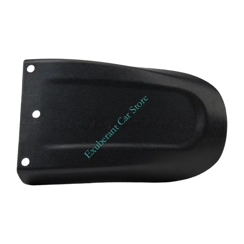 Front Wheel Mudguard Cover for Motorcycles, Black Textured Panel with Three-Hole Mounting and Curved Profile for Road Water