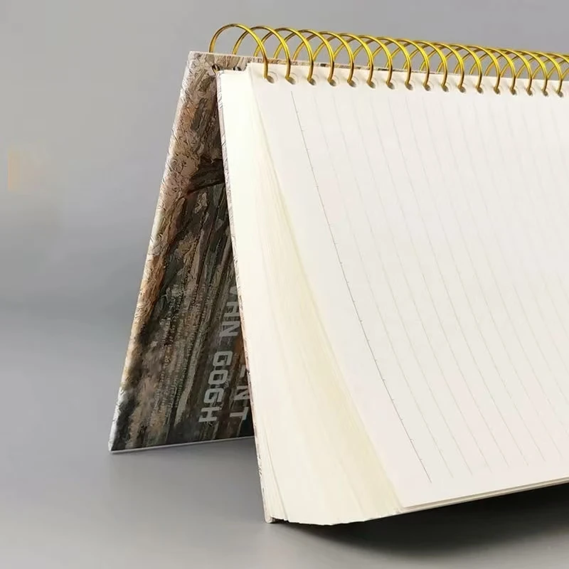 B5 Notebook Thick Large Notebook Horizontal Line Sketchbook Cute Retro Stationery Student Notepad Coil Book Office Planner