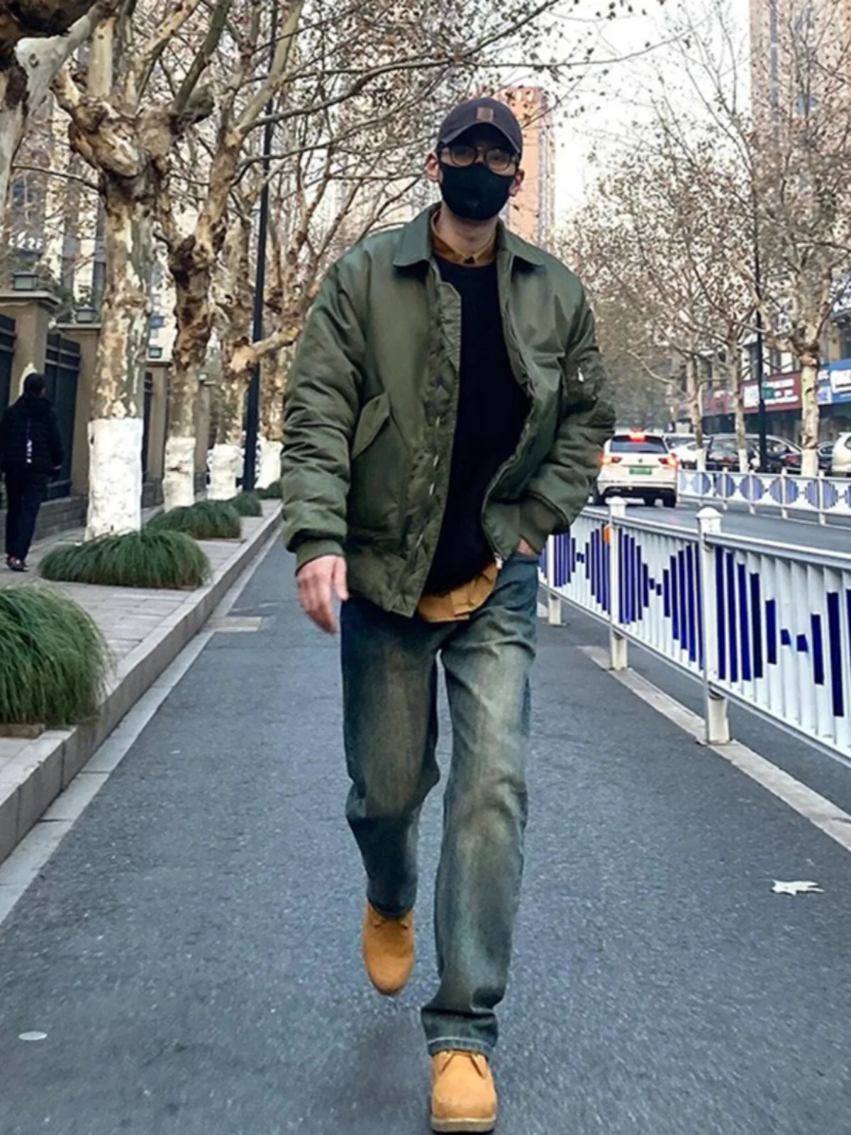 

Retro American Blue Jeans Men's Spring Autumn Style Trendy Brand Handsome Slim Straight Leg Jeans for Tall Men OOTD