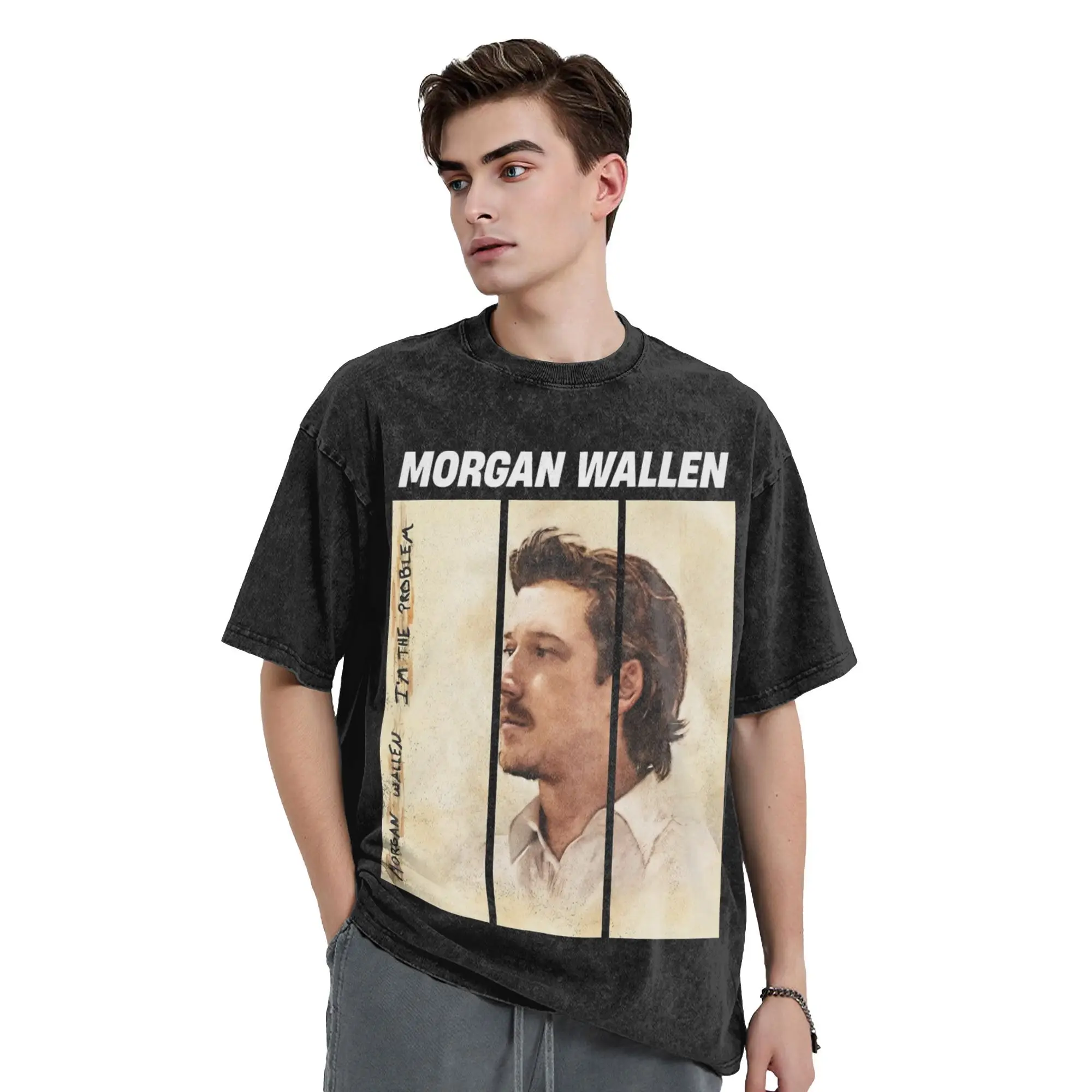 

Промытая футболка Morgan Wallen Country Music Футболки Harajuku I'm The Problem Tour 2025 Футболки с короткими рукавами и графикой для мужчин и женщин