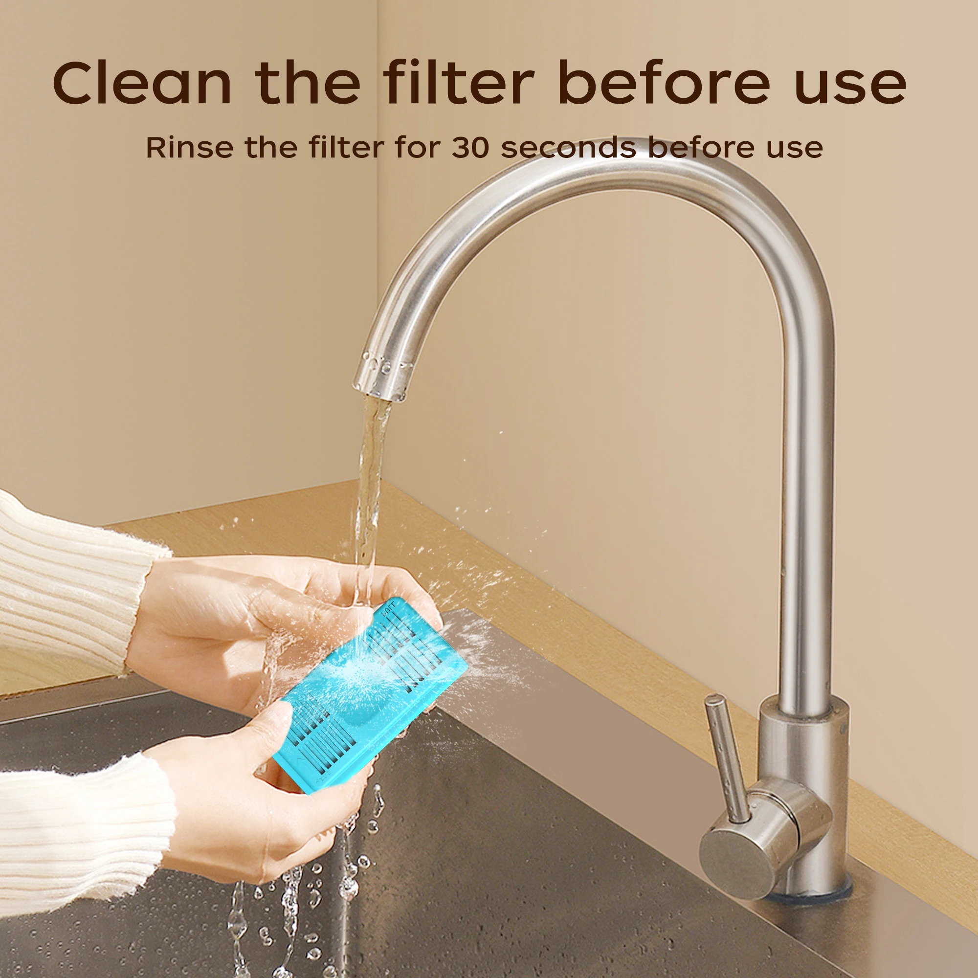 Katzen-Trinkbrunnen-Filter, Geeignet als Ersatz für 2,2L/2,8L/3,2L Edelstahl-Haustier-Wasserspender, Verbessert die Wasserqualität – Detail 4