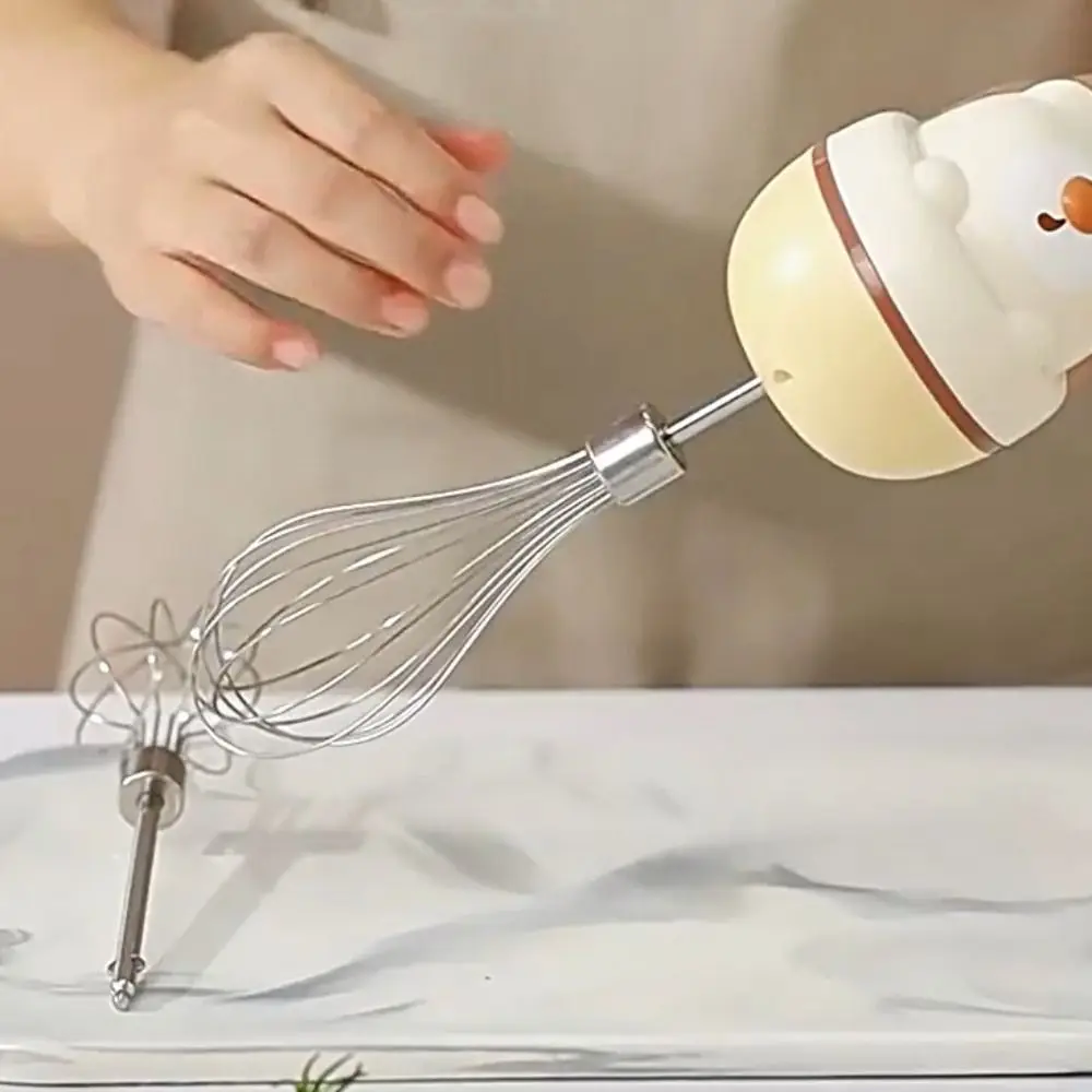 Durable Handheld Bear Electric Eggs Beater Labor-saving Rechargeable Egg Whisks Cordless Cream Whipper Bakery