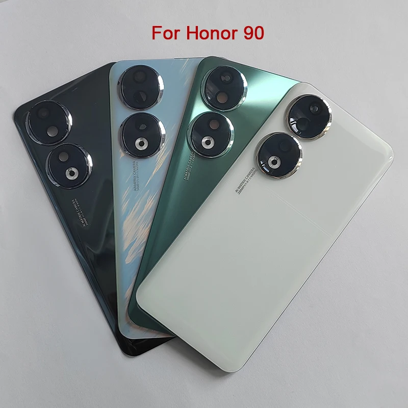 

For Honor 90 Honor90 Battery Back Cover Replacement - Rear Glass Door Housing Case with Camera Lens & Pre-Adhesive