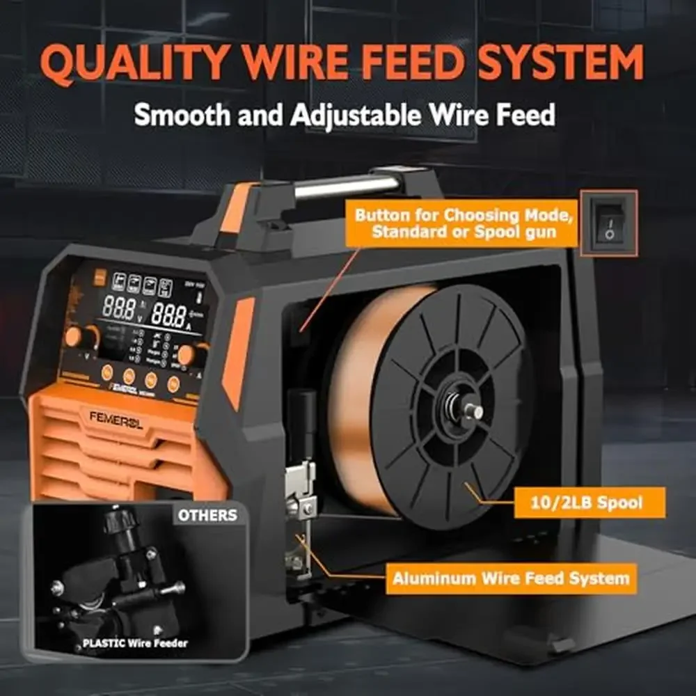 ماكينة لحام ألومنيوم TIG متعددة الوظائف 250A MIG بدون غاز