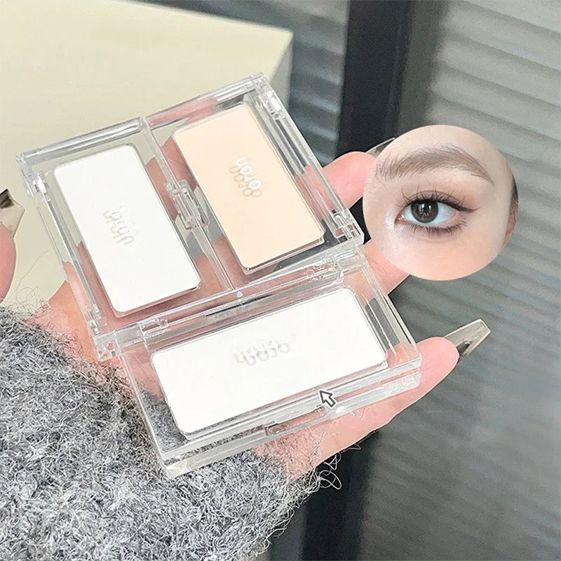 Matte Highlighter Eyeshadow Palette Naturally Brightening Contouring Makeup Monochrome Cut Off Eyeshadow Lying Silkworm Pigments