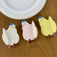 YHJ Cute Little Chicken and Bear Hair Claw Lovable Cartoon Design Acetate Hair Claw Clips Hair Accessories for Women Girls