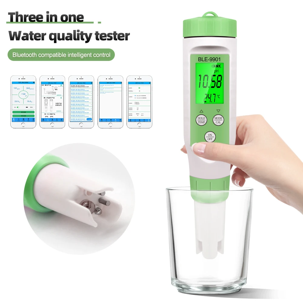 

Medidor PH Digital TDS Temp Meter Water Tester Measuring Instruments Acidity Analyzer For Aquario Aquarium Hydroponics Tool