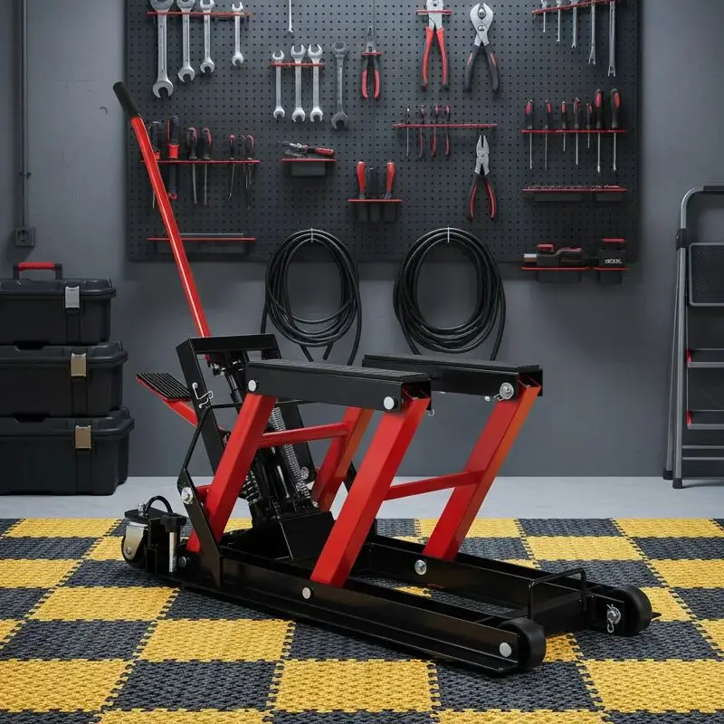 Motorcycle Jack Stand 680kg Hydraulic Lift Jack Portable Non-slip Maintenance