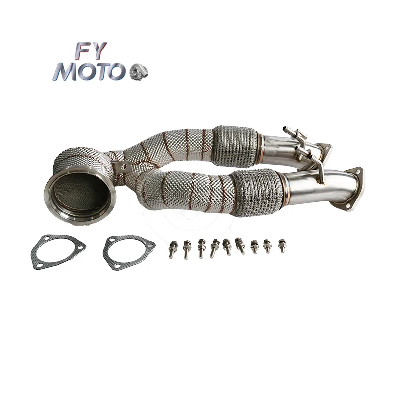 

For AU DI TTRS 8J 2009-2014 RS3 8P 2011-2013 RSQ3 2.5 TFSI Catted Downpipe with Heat Shield