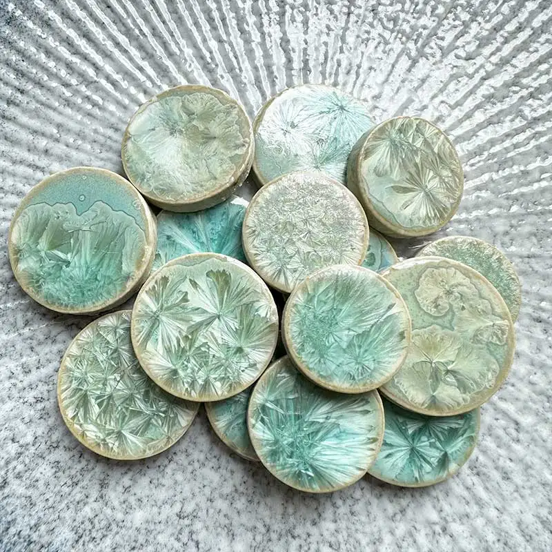 100 g Keramik-Mosaikfliesen, Stück zum Selbermachen, Mosaikherstellung von Steinen für Bastelkunst, Zuhause, Wanddekoration, Arte-Blatt-Blütenblatt-Form 917