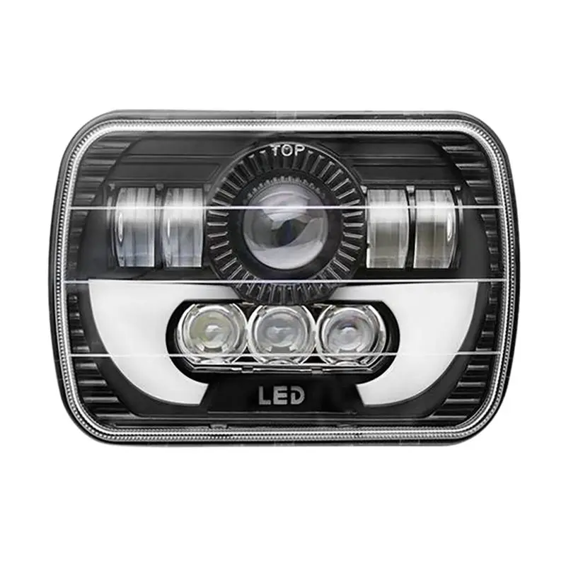 

Unique 7 Inch Square Daytime Running Light DRL High Low Flood Spotlights For Wrangler