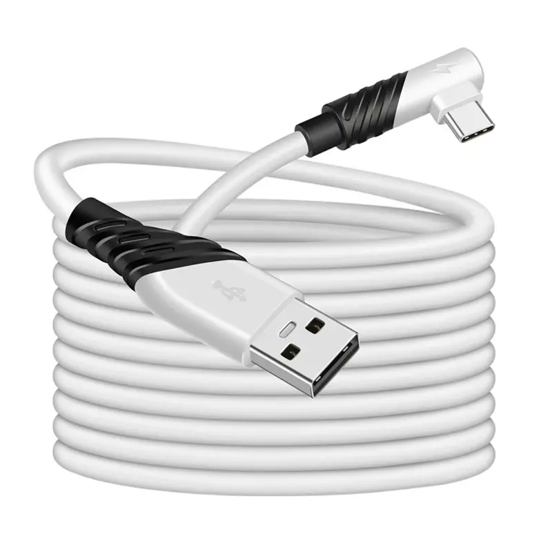 USB A To Type C VR Link Cable USB C Data Cable USB3.0 Fast Charging 90 Degree For Oculus Quest 1/2