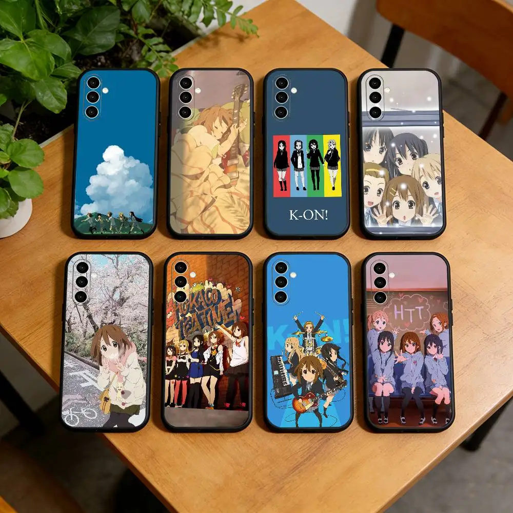 

K-K-on! Anime Phone Case Black Silicone Soft For Samsung Galaxy A73,A72,A71,A70,A53,A52,A51
