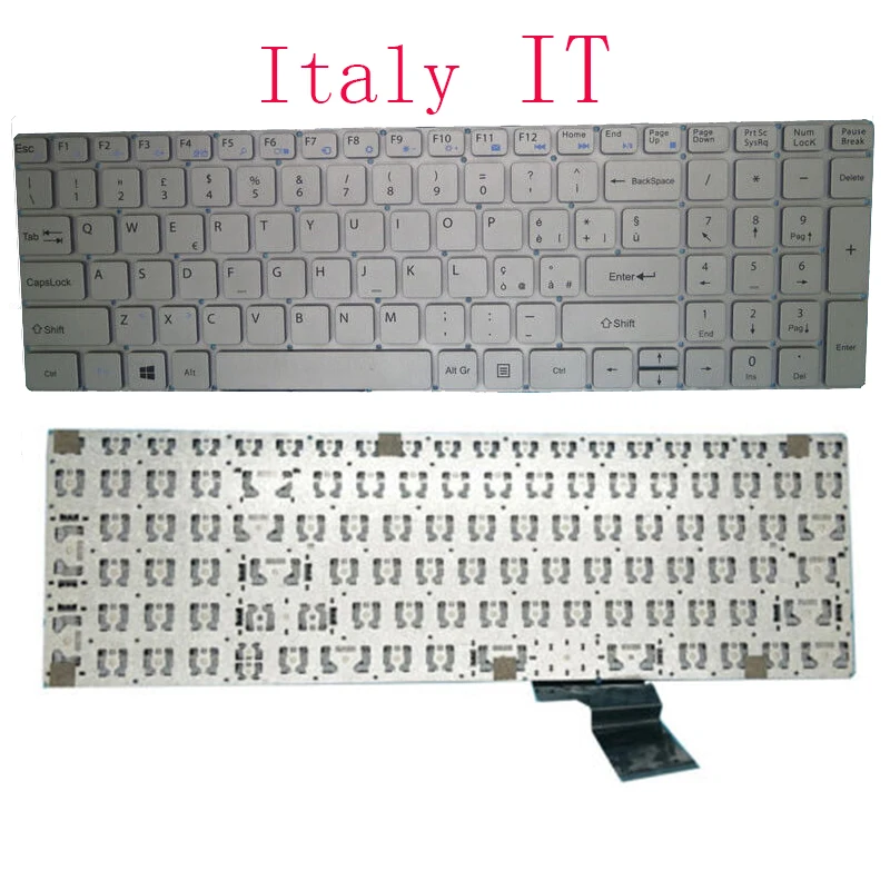 

Italy IT Keyboard For Teclast F15 Without Frame Silver New Laptop Keyboard Without Backlit