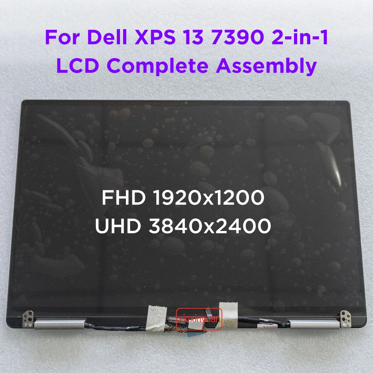 13.3 LCD Touch Digitizer Complete Assembly for Dell XPS 13 7390 2-in-1 P103G P103G001 Display Panel Replacement with Hinges