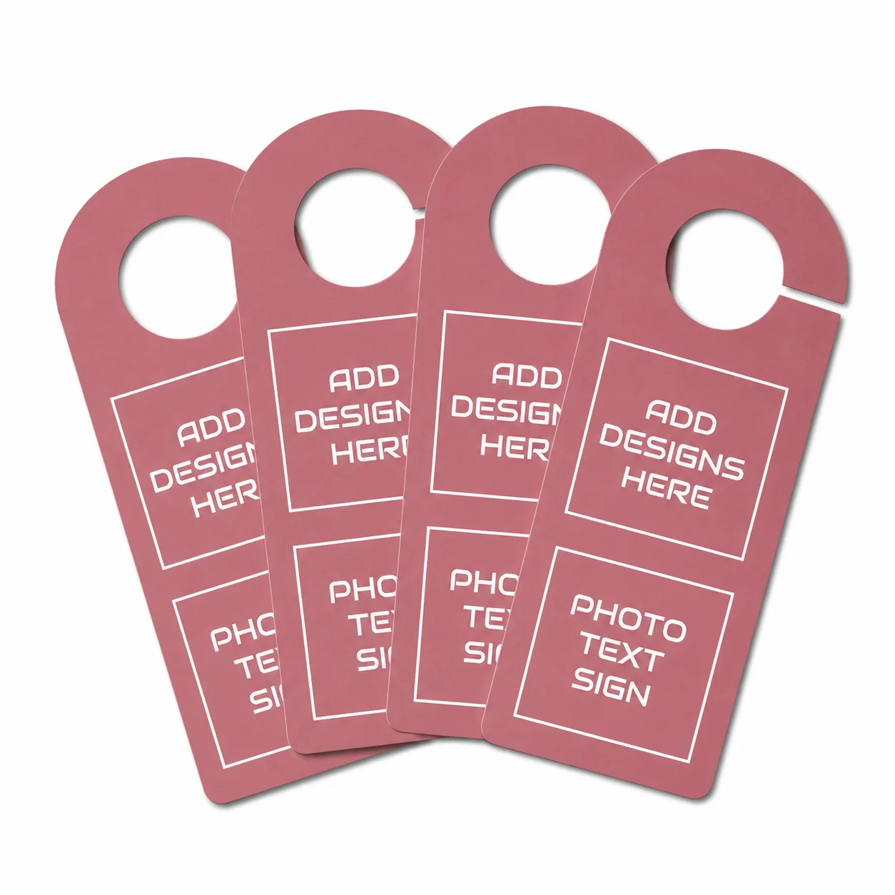 Custom Door Hanger Personalized Double Sided Door Sign with Text Photo Logo for Home Hotel Real Estate Business Advertising
