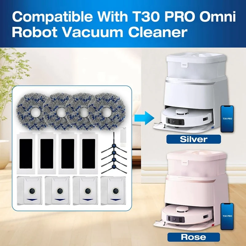 For ECOVACS DEEBOT T30 Omni / T30 PRO Omni Robot Vacuum Cleaner Side Brush Hepa Filter Mop Cloth Accessories