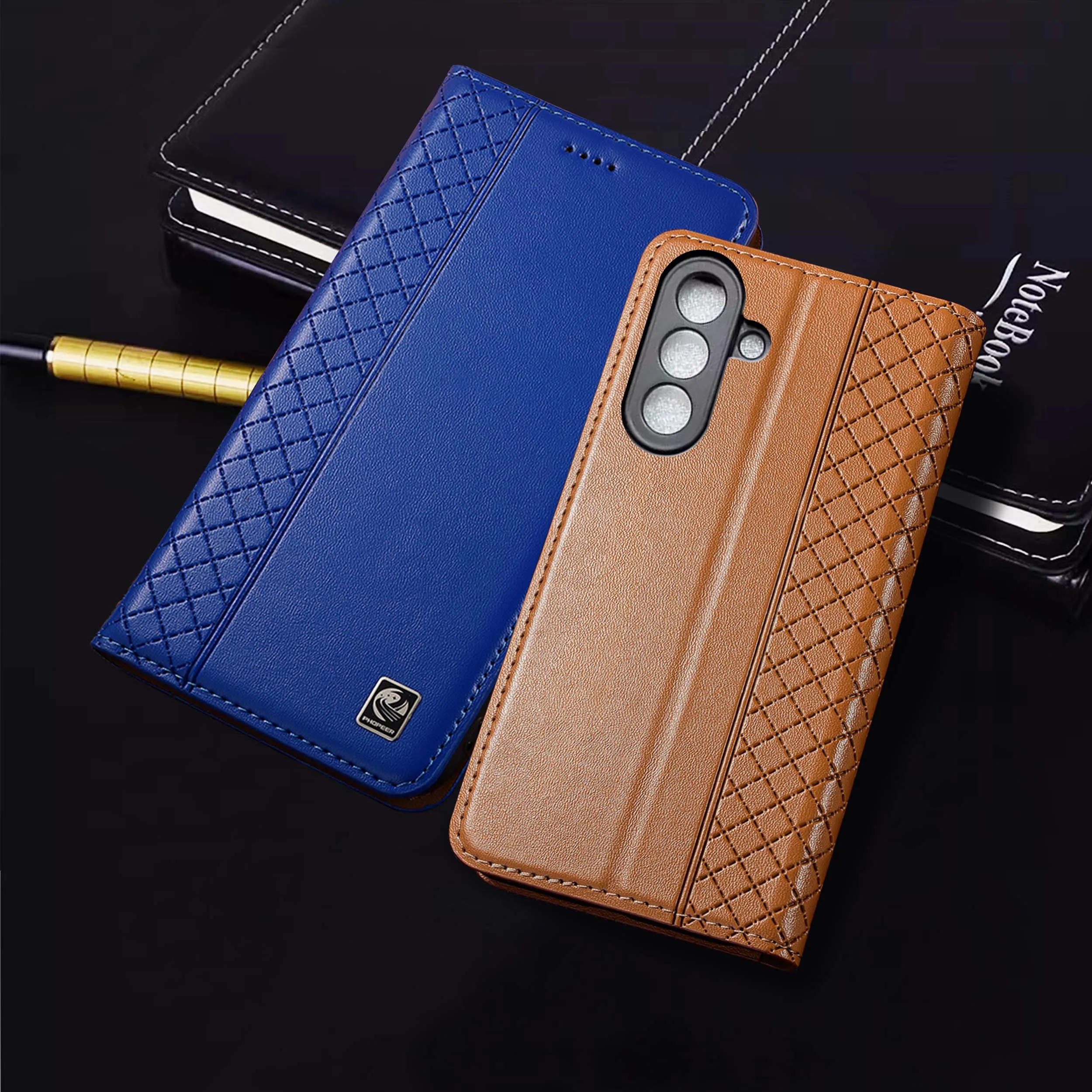

For Samsung A14 A15 A16 A24 A26 A34 A35 A36 A53 A54 A56 A73 4G 5G Napa inner Pattern Of Genuine Leather Flip Phone Case Cowhide