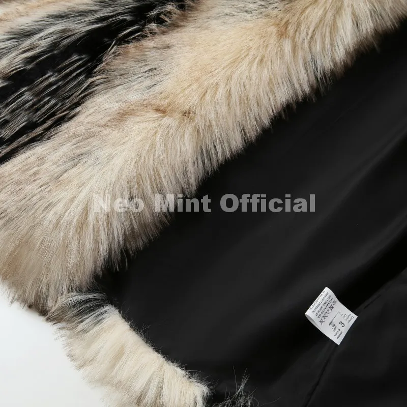 Neo Mint Luxury Brand Design Striped Patchwork Fur Jacket Women Winter Fluffy Faux Fox Fur Coats Chic Girls Thick Warm Outerwear
