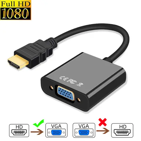 HDMI-kompatibel zu VGA Adapter Full HD 1080P Digital zu Analog Konverter Kabel Für PS4 PC Laptops TV box zu Projektor Displayer