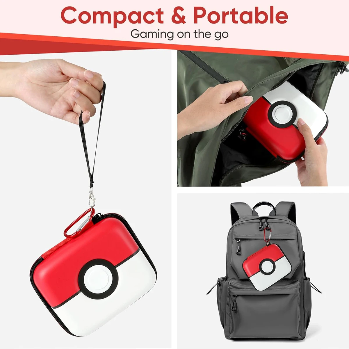 Caixa de armazenamento de casca dura, estojo de transporte para cartões colecionáveis magia ptcg mtg, presentes para meninos e meninas, comporta mais de 400 carros (apenas estojo)