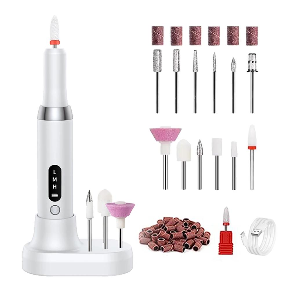 

Electric Nail Polisher Drill Bits Professional Nails Grinding Polishing Dead Skin Removal Art Sanding File Pen Manicure Machines