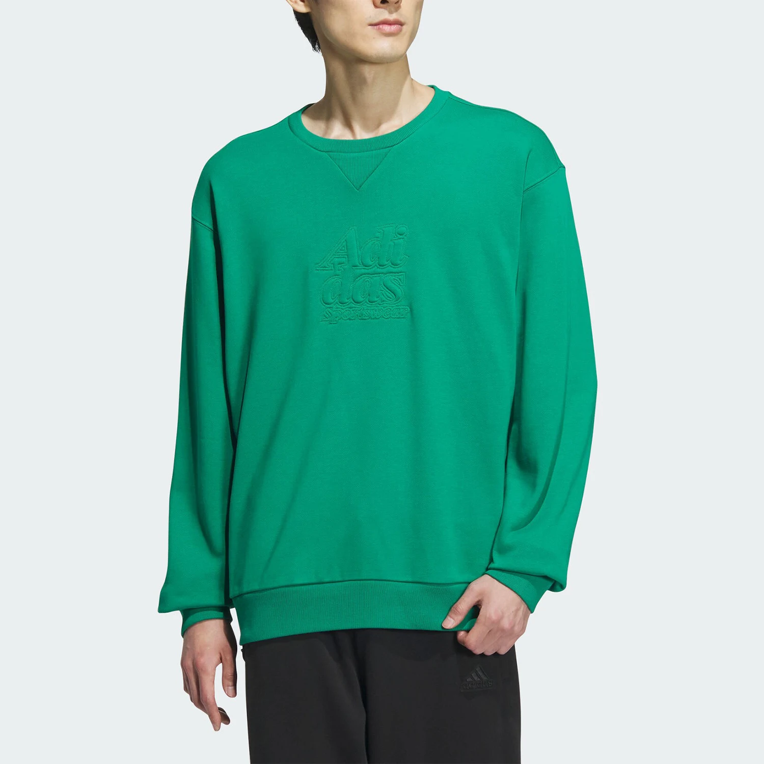 

Официальная новая мужская вязаная свободная повседневная толстовка Adidas с круглым вырезом IT3976