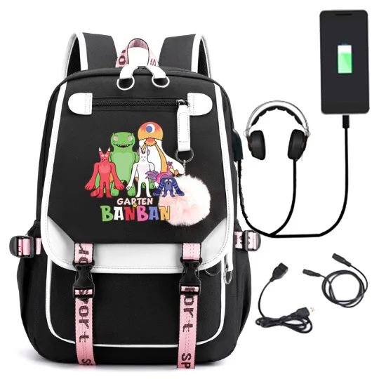 Garten of Banban Class Garden Student Schooltas Kinderrugzak USB Opladen Jongens Meisjes Anime Cartoon Schooltas Mochila