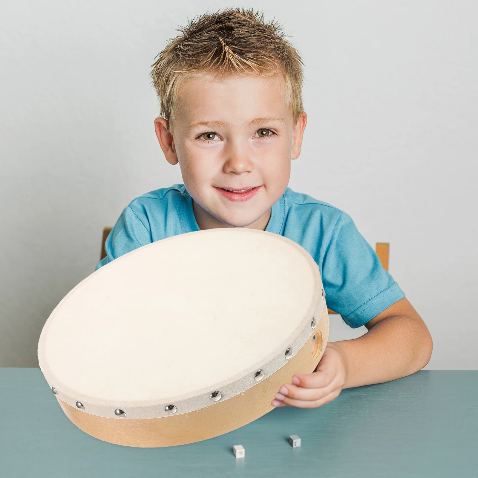 

Hand Drum 10 Inch Sheepskin Kids Music Toy Percussion Instrument Baby Beginner Dance Learning Traditional Small Hand Drum Wooden