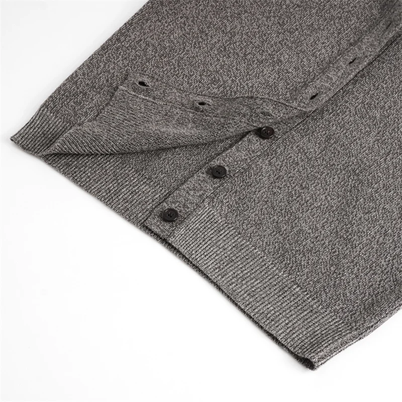 Bild 6: Strickjacke für Damen, neue Herbstkollektion 2026, einreihig, schmal geschnittenes Damen-Oberteil mit langen Ärmeln, 100% Wolle, Damenpullover, Rundhals, dünner Mantel.