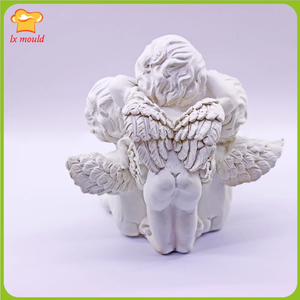 Nuovo 3D Read Angel Baby Silicone Cake Chocolate Decor Mold fai da te gesso resina candela stampo Wisdom Angels