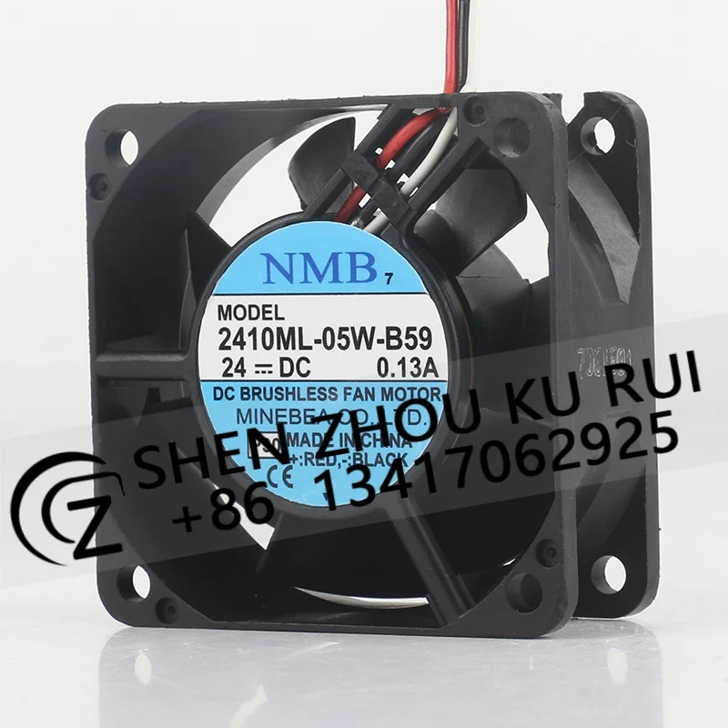 6CM New original NMB DC 24V 0.13A AC EC 6025 inverter Alarm Maglev 60X60X25MM three-wire 2410ML-05W-B59 cooling fan
