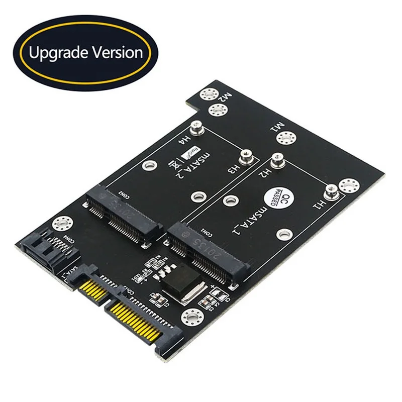 Upgrade Version Dual MSATA SSD to Dual SATA3 Converter Adapter Card