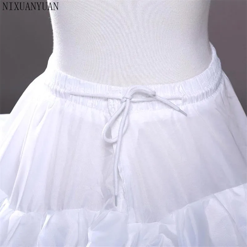 4 ห่วง 5 ชั้น Ball Gown Petticoats สีดำ Petticoat Crinoline กระโปรง Big Ruffle อุปกรณ์จัดงานแต่งงาน Tulle Underskirts