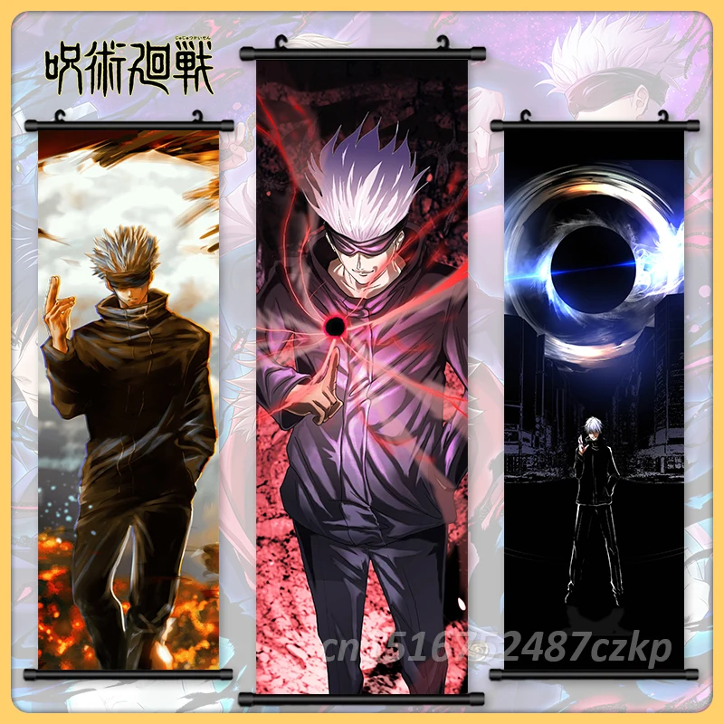 

Jujutsu Kaisen Scrolls Canvas Prints Gojo Satoru Painting Wall Art Ryomen Sukuna Pictures Poster Anime Home Decor Hanging Manga