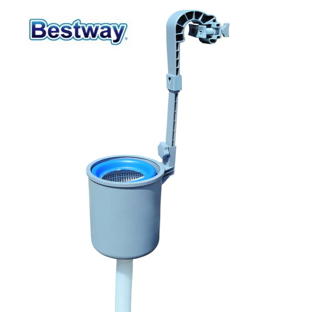 58233 Bestway Skimmer de superficie para piscina, duradero y resistente a la corrosión, para AGP, se utiliza con filtro de 800 galones o más para skimming automático