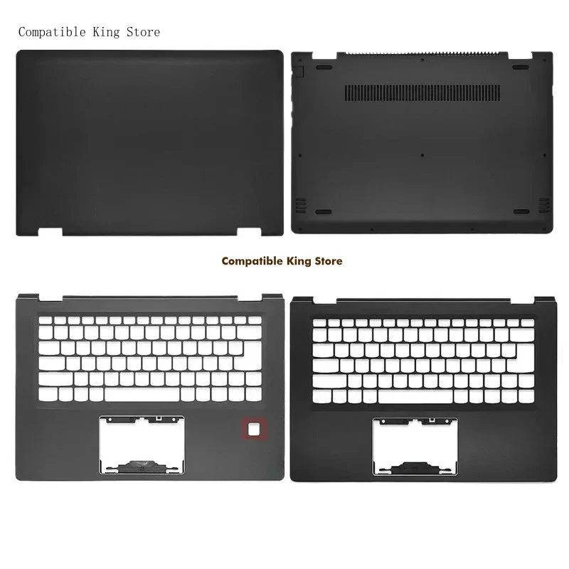 НОВЫЙ чехол для ноутбука Lenovo YOGA 510-14 510-14ISK FLEX4-14 Flex 4-1470: задняя крышка LCD-экрана/подставка для рук/нижний корпус, черный