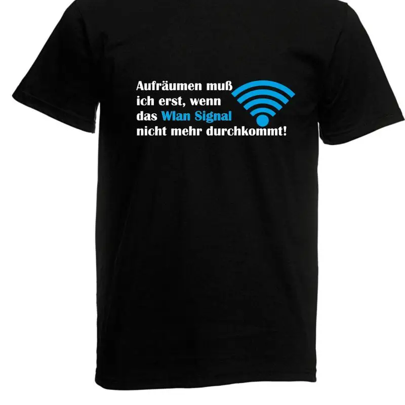 تي شيرت رجالي لا داعي للتنظيف حتى ما لم يكن WiFi Siganal... ما يصل إلى 5XL