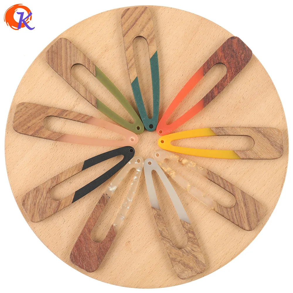 

Cordial Design 30Pcs 17*67MM DIY Pendant/Hand Made/Earring Findings/Natural Wood & Resin/Drop Shape/Charms/Jewelry Accessories