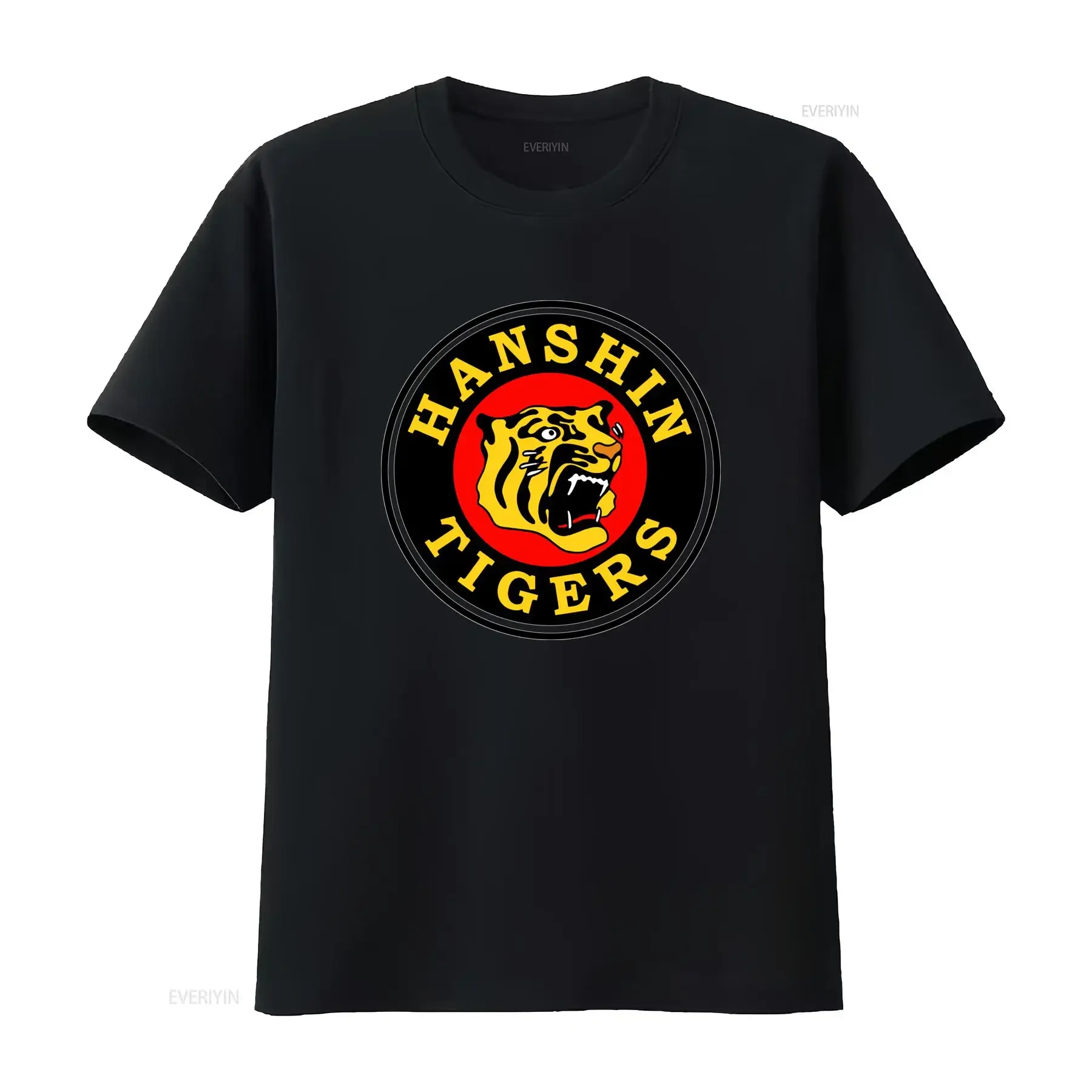 New Hanshin Tigers Retro Style T Shirt Bold Tiger Print for Fans vintage Washed Comfortable Stretched Slightly Soft