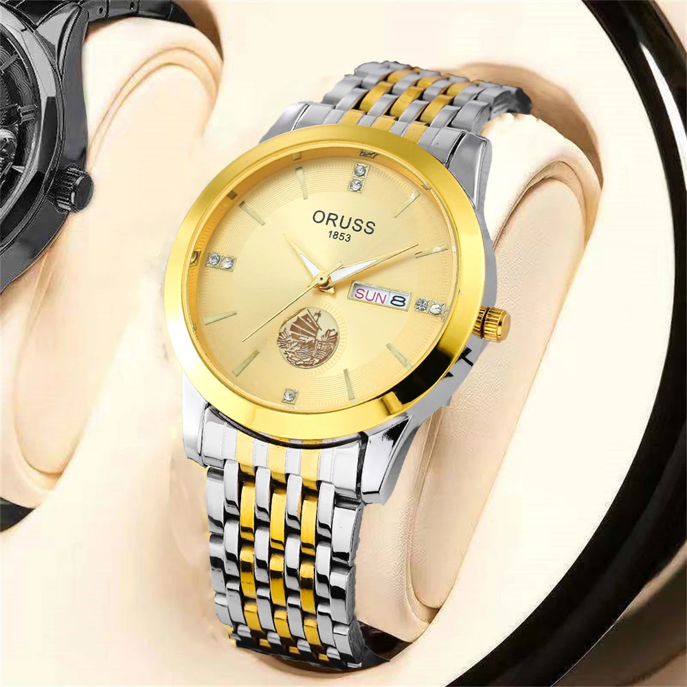 メンズ韓国時計,ダブルカレンダー,耐久性,耐久性,ゴージャスなファッション,新しい,ホットセール