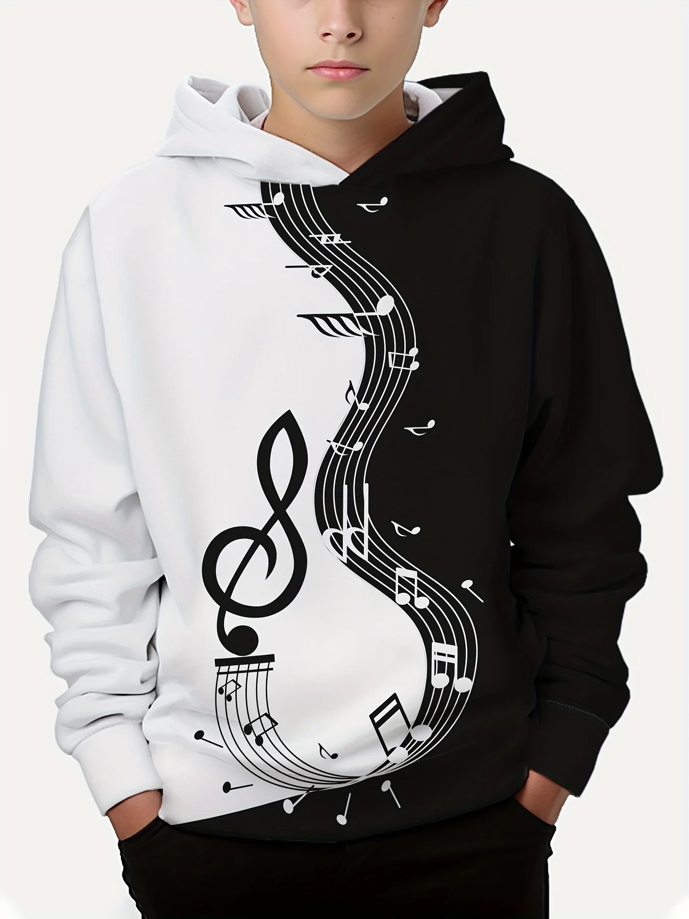 Musical Note 3D Print Hoodies Kids Girls Clothes Long Sleeve Boys Clothing Fall Children Top Casual Kids Clothes Boys Sweatshirt