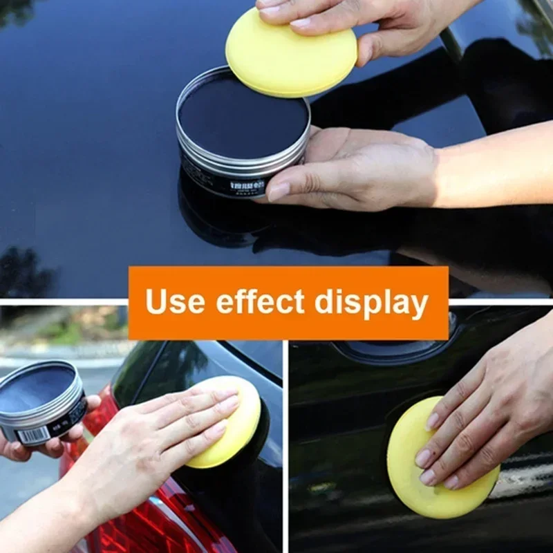 10 Pcs Yellow Car Foam Wax Applicator Polishing Sponge Round Cleaning Tools for Auto Detailing Essentials