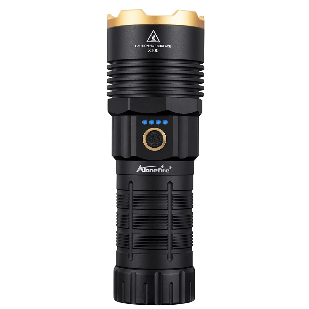 5000 Lumen Hochleistungs-Lichtstrahl-Taschenlampe, USB wiederaufladbar, Aluminium, Outdoor, Jagd, Camping, Angeln, Wanderung, Reisen, leistungsstarke Taschenlampe